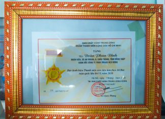 Đạt danh hiệu Thanh niên tiên tiến làm theo lời bác toàn quốc lần thứ VI, năm 2020